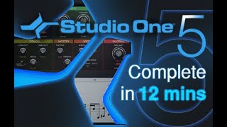 Studio One 5  Tutorial for Beginners in 12 MINUTES  COMPLETE [upl. by Carlota672]