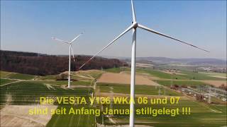 Trianel amp EEE Vestas V136 mit Rotorblattschäden stillgelegt Windindustriegebiet GrohndeKirchohsen [upl. by Gildas]