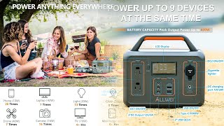 ALLWEI 300W 280Wh Portable Power Station for Camping review 2024 [upl. by Anertac]