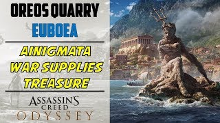 Oreos Quarry  Euboea  Ainigmata War Supplies amp Treasure Location  AC ODYSSEY [upl. by Arlee]