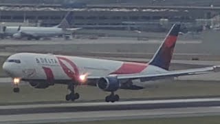 RARE Delta 767400 BUTTER landing at ATL [upl. by Dinny]