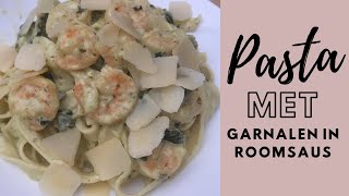 Pasta met garnalen in roomsaus [upl. by Lief]