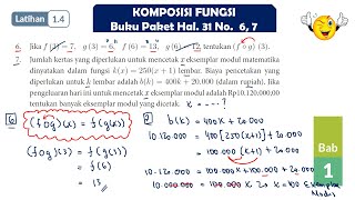 LATIHAN 14 NO 6 7 KOMPOSISI FUNGSI MATEMATIKAS SMA KELAS 11 kurikulummerdeka [upl. by Rramal]