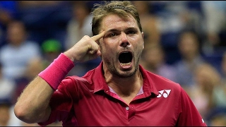 Stan Wawrinka  Stanimal Mode Points against Djokovic  Crazy Winner in Tennis HD [upl. by Enilec773]