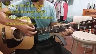 Océanos Tutorial con guitarra acustica  Curso para guitarra  Evan Craft  Hillsong [upl. by Anyat]