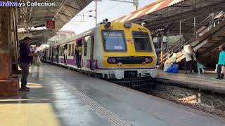 Govandi Railways Station Mumbai ll Panvel Vashi Belapur CSMT Local Train Arrival and Departure [upl. by Goody]