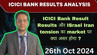 Icici Bank Results AnalysisIcici Bank Results Impact on BankniftyIsrael Iran war Latest newsNifty [upl. by Brandie]