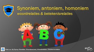 Synoniem antoniem homoniem woordrelaties en betekenisrelaties [upl. by Hgielrebmik]