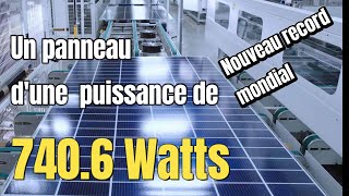 Record mondial de puissance pour un panneau solaire [upl. by Enelhtak]