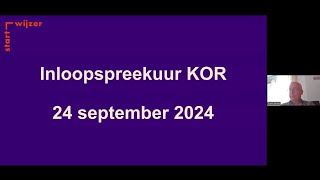 Inloopspreekuur over de KOR regeling en de veranderingen per 1 januari 2025 [upl. by Bettzel45]