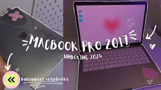 MACBOOK PRO 2017 133” UNBOXING  ACCESSORIES 2024💕 Backmarket refurbished Space grey 8GB [upl. by Atnoek]