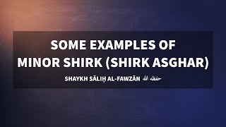 Examples of Minor Shirk  Shaykh Saalih alFawzaan [upl. by Iccir]