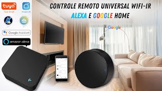 Controle remoto IR SMART Universal Alexa Google Home TV Receptor de canais Ar Condicionado [upl. by Anitrak]