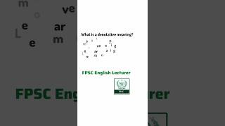 Diction  Denotative Meaning  FPSC English Lecturer  Past Paper Lecturer English FPSC [upl. by Arod]