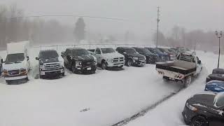 2015 Ford F250 moving some snow [upl. by Atnauqal]