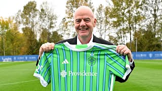 Interview Gianni Infantino on visiting Seattle ahead of 2025 Club World Cup and 2026 World Cup [upl. by Ner]