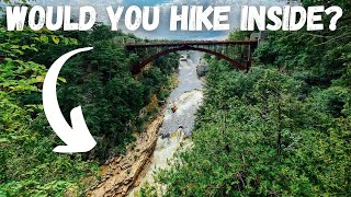 Ausable Chasm hiking in historic wonder van life vlog [upl. by Neelrac]