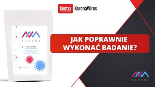 Jak poprawnie wykonać badanie  KontraKoronawirus [upl. by Lassiter]