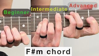 🎸 F sharp minor chord guitar easy for beginners 🎸 Fm guitar chord [upl. by Ayokal]