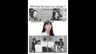 Who has the best live whistle Comment down  shorts kpop blackpink gidle bts [upl. by Sadiras]