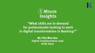 1MinuteInsights  What skills are in demand for those entering digital transformation in Banking [upl. by Ogdan]