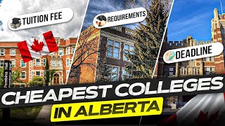 Cheapest Colleges in Alberta For International Students  2024 Requirements Tuition Fee Deadline [upl. by Ydner]