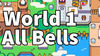 Super Cat Tales PAWS  🔔 All Bells 🔔 in World 1 Walkthrough UPDATED [upl. by Imelda]