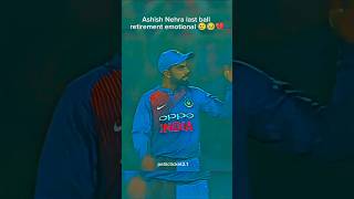 Goodbye to cricket💔 Ashish Nehra last ball 🥹cricketreels shorts viralshort [upl. by Lyns]