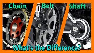 Chain drive VS Belt drive VS Shaft drive in Motorcycle  Whats the difference Which one is Better [upl. by Addam178]