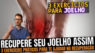 3 exercícios para lesões no joelho lesão de menisco entorse ou travamento [upl. by Marola]