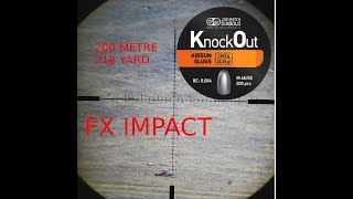 JSB KnockOut Slugs  FX IMPACT MK2 Plink 200 M 218 Yard [upl. by Neurath]