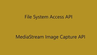 File system Access and Image Capture Browser APIs in Angular 13 app [upl. by Millian]