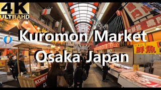 Kuromon Market Osaka Japan Full Walkthrough [upl. by Egamlat480]