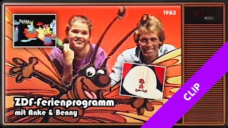 ZDFFerienprogramm 1983 Ansage Benny  Anke Engelke [upl. by Ayerim]