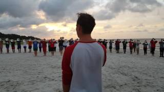 Colts 2016 Hornline plays quotMorningquot on the beach [upl. by Eikin]