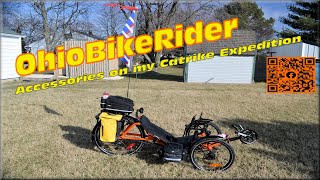 Accessories on my Catrike Expedition Recumbent [upl. by Eliam29]