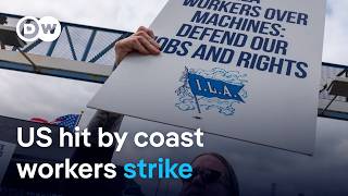 Why US port workers reject a 50 pay raise  DW News [upl. by Htedirem]