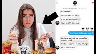 TINDER MATCHES CONTROL MY MCDONALDS ORDER FOR 24 HOURS omg [upl. by Buhler]