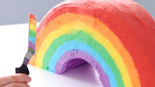 You Wont BELIEVE whats INSIDE this Rainbow CAKE [upl. by Kosey]