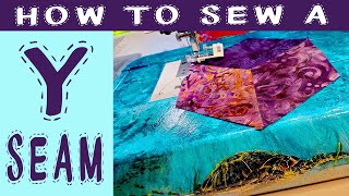 How to Sew a Y Seam for Quilt Patterns Like the Tumbling Block [upl. by Znerol]