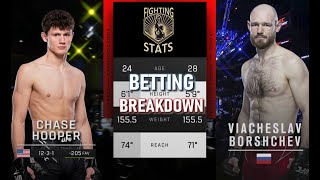 Chase Hooper vs Viacheslav Borshchev Full UFC Fight Night Breakdown [upl. by Lotz]