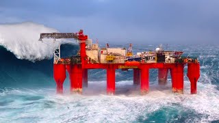 Life Inside Giant Offshore Rigs in the Middle of a Storm [upl. by Bernadine]