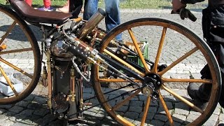 The FIRST Steam Motorcycle in the world ROPER 1869 year [upl. by Odessa]