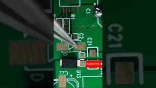 SMD soldering components on PCB with soldering iron [upl. by Elag]