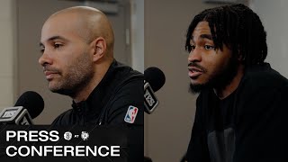 Jordi Fernández and Cam Thomas PostGame Press Conference  Nets at Celtics [upl. by Tse]