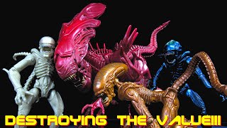 Lanard Aliens Wave 2 Deluxe Red Queen Drone Warrior Runner Xenomorph  Destroying The Value [upl. by Ahsilek]