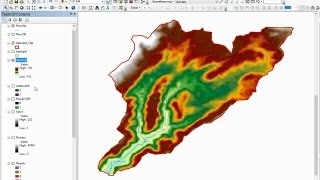 watershed delineation using DEM  spatial analyst in Arcgis [upl. by Idona]