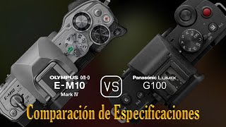 Olympus OMD EM10 Mark IV vs Panasonic Lumix G100 Una Comparación de Especificaciones [upl. by Arlynne]