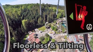 Golden Driller  Floorless amp Tilting Gondola OnridePOV Fraispertuis City 2018 [upl. by Anairam]