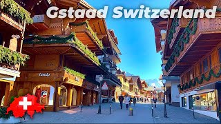 Gstaad Switzerland Walking Tour  4K [upl. by Lister]